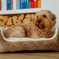 Nobby Comfort bed Ceno beige/bruin L x B x H: 65 x 57 x 22 cm - thumbnail