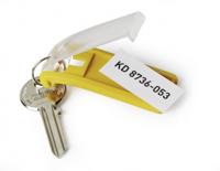 Durable sleutelhanger Key Clip, geel, pak van 6 stuks - thumbnail