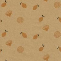 Cadeaupapier - Geschenkpapier - Lovely lemons on brown 50 cm - thumbnail
