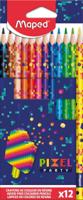 Kleurpotlood maped pixel party 12 kleuren - thumbnail