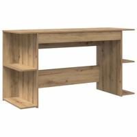 Bureau met plank Anders met opslag artisanaal eikenkleurig Bewerkt hout - thumbnail