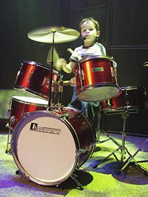 DIMAVERY JDS-305 Kids Drum Set, red - thumbnail