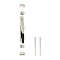 Intersteel set pomp-espagnolet Ton 222 incl. stangenset 2x125 cm - nikkel/ebbenhout - thumbnail