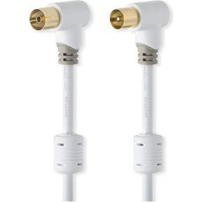 Nedis CSBW40010WT30 Coaxkabel Iec (coax) Male Iec (coax) Female Verguld 100 Db 75 Ohm Dubbel Afgeschermd 3.00 M Rond Pvc Wit Doos