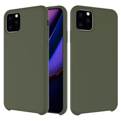 Effen kleur Liquid silicone schokbestendig Case voor iPhone 11 Pro Max (Army Green) Effen kleur Liquid silicone schokbestendig Case voor iPhone 11 Pro Max (Army Green)