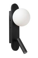 Lucide KELLY - Bedlamp / Wandlamp - LED - 1x3,5W 3000K - Zwart - thumbnail