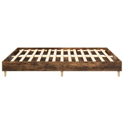 Bedframe zonder matras hout gerookt eikenkleurig 180x200 cm