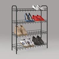 Metaltex Shoe Schoenenrek 8 Etages 64x23x165 cm Zwart - thumbnail