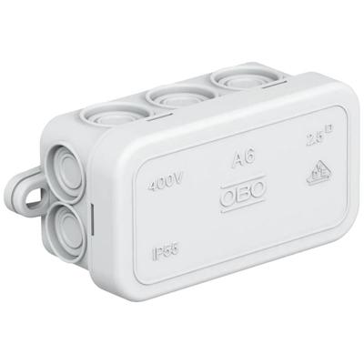 OBO Bettermann A6 Aftakkast (l x b x h) 80 x 43 x 34 mm Grijs-wit (RAL 7035) IP55 1 stuk(s)