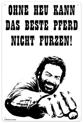 Bud Spencer Tin Sign Pferd Faust 20 x 30 cm