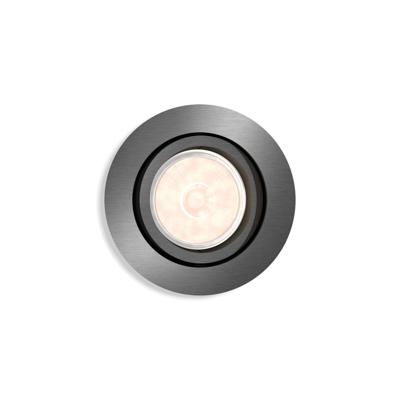 Philips Richtbare inbouwspotDonegal GU10 rond 9cm nikkel - 5039117PN