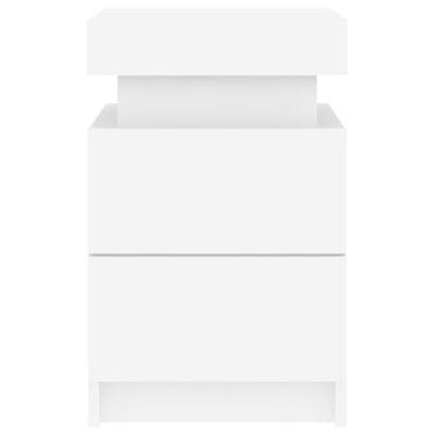 Nachtkastjes met LED-verlichting 2 st 35x39x55 cm wit