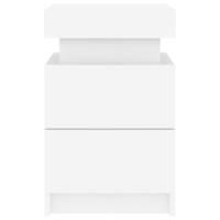 Nachtkastjes met LED-verlichting 2 st 35x39x55 cm wit - thumbnail