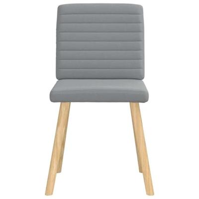 Eetkamerstoelen 6 st stof lichtgrijs