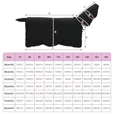 VidaXL Paardendeken zwart polyester