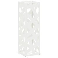 VidaXL Paraplu standaard met opslag wit 15,5 x 15,5 x 49 cm metaal - thumbnail