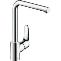 Hansgrohe Focus keukenkraan met rechte hoge uitloop chroom 31817000 - thumbnail