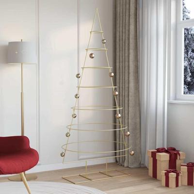 Metalen kerstboom met standaard Goud 210 cm Poedergecoat staal
