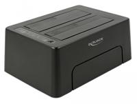 Delock 63957 USB Type-C 10 Gbps dockingstation voor 2 x SATA HDD/SSD met kloonfunctie - thumbnail