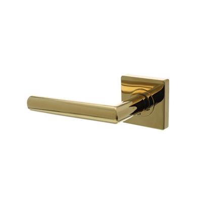 Gatdeel links Bastian op vierkante rozet met nokken 55x55x10mm PVD messingkleur