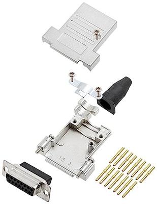encitech DTSL15-SJSRG-T-DBCS-K 6355-0089-12 D-sub female connectorset 180 ° Aantal polen: 15 Crimpen 1 stuk(s)