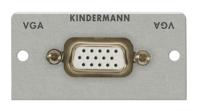 Kindermann 7441000501 VGA scherm met kabel aansluiting op aansluiting, 54 x 54 mm zwart - thumbnail
