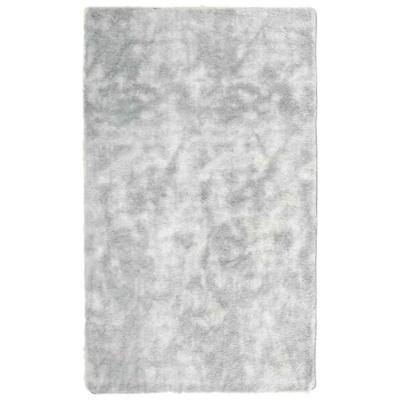 Hoogpolig vloerkleed NAVARRA 60x100 cm polyester zilvergrijs