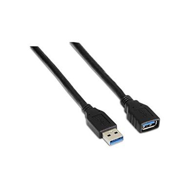 AISENS A105-0041 - USB-kabel (1 m, USB A, USB A, 3.0 3.1 Gen 1), 5000 Mbit/s, zwart)