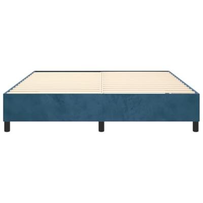 Bedframe zonder matras 200x200 cm fluweel donkerblauw Bedframe zonder matras 200x200 cm fluweel donkerblauw