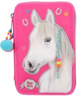 Miss Melody 3-vaks gevulde etui - roze - thumbnail