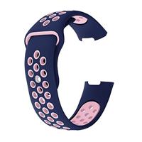 Fitbit Charge 3 & 4 siliconen DOT bandje - Roze / Blauw - Maat: Small - thumbnail