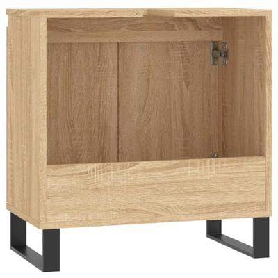 Badkamerkast 58x33x60 cm bewerkt hout sonoma eikenkleurig