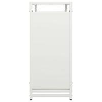 Brandhoutrek 90x28x65 cm koudgewalst staal wit - thumbnail