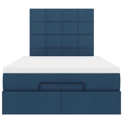 Ottoman bed met matras 140x190cm stof blauw