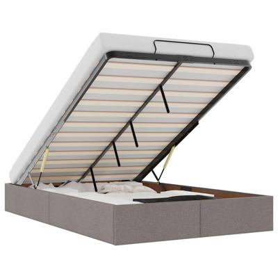 Bedframe zonder matras 120x200 cm stof taupe