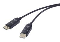 Renkforce RF-6117768 DisplayPort-kabel Glasvezel / DisplayPort Aansluitkabel DisplayPort-stekker, DisplayPort-stekker 15.00 m Zwart 8K UHD - thumbnail