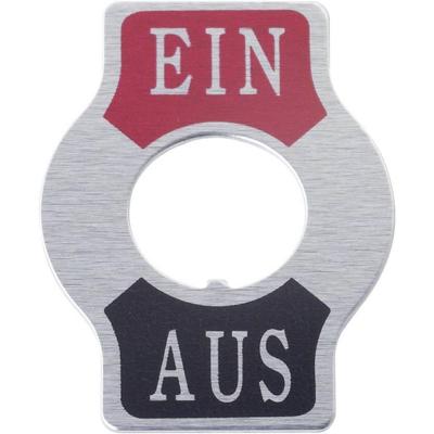 TRU COMPONENTS TC-Indicator Plate ON/OFF Etiket Opdrukmotief EIN/AUS 1 stuk(s)