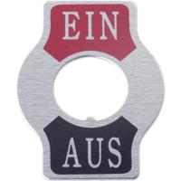 TRU COMPONENTS TC-Indicator Plate ON/OFF Etiket Opdrukmotief EIN/AUS 1 stuk(s) - thumbnail