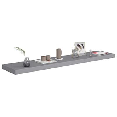 Wandschap zwevend 120x23,5x3,8 cm MDF grijs - thumbnail