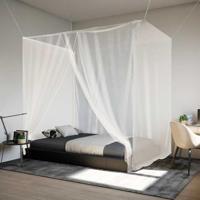 VidaXL Hangende klamboe 156 gaas 220x100x150 cm wit - thumbnail