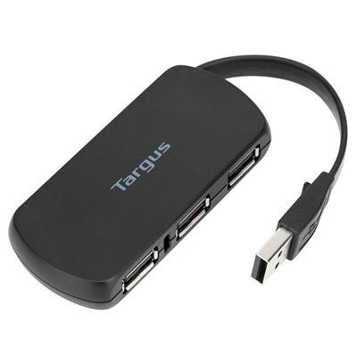 Targus Targus - Hub - 4 x USB 2.0 - Desktop ACH114EU USB-hub 4 poorten USB-A USB 2.0 480 MBit/s Zwart