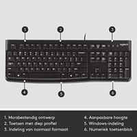 Logitech K120 Business toetsenbord Zwart Azerty Belgisch - thumbnail
