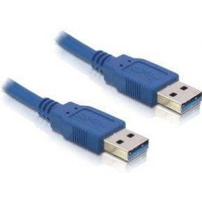 Delock USB-kabel USB 3.2 Gen1 (USB 3.0 / USB 3.1 Gen1) USB-A stekker, USB-A stekker 2.00 m Blauw Vergulde steekcontacten 82535