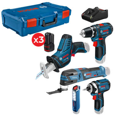 Bosch Professional Accu combiset 5-delig 12V 3x 2.0Ah in XL-Boxx - 0615990N1D