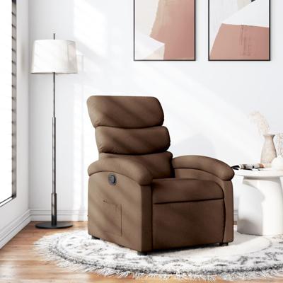 Fauteuil verstelbaar stof bruin Fauteuil verstelbaar stof bruin