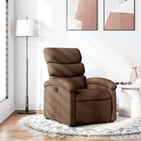 Fauteuil verstelbaar stof bruin - thumbnail