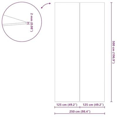 VidaXL Zwembad grondzeil zwart 500 x 250 x 0,1 cm niet-geweven stof