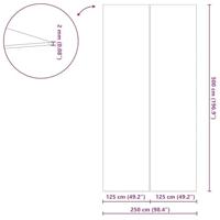 VidaXL Zwembad grondzeil zwart 500 x 250 x 0,1 cm niet-geweven stof - thumbnail