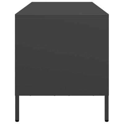 Tv-meubel 101,5x39x43,5 cm koudgewalst staal zwart