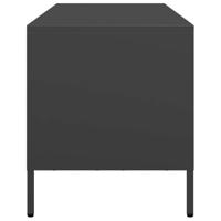 Tv-meubel 101,5x39x43,5 cm koudgewalst staal zwart - thumbnail